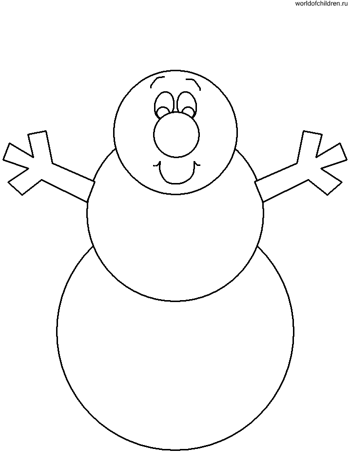 Раскраска снеговик