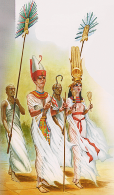 Чета фараонов с процессией