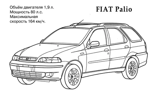 Раскраска Фиат