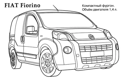 Раскраска Фиат