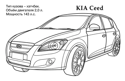 раскраска kia