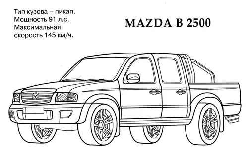 раскраска mazda