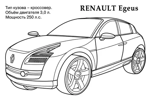 раскраска renault