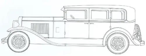 Раскраска ретро Автомобиль Олдсмобиль Викинг 1929/30