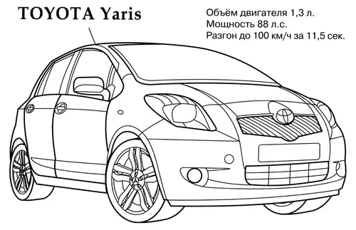 раскраска toyota