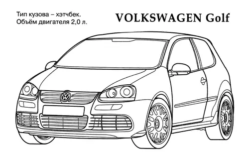 раскраска volkswagen