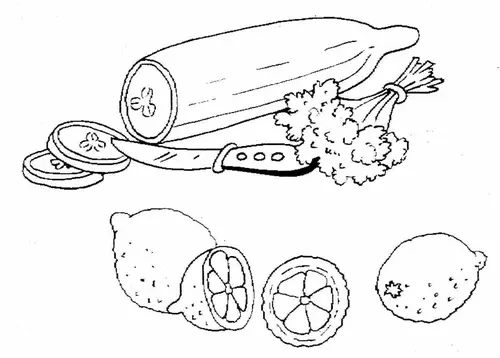 Раскраска овощи