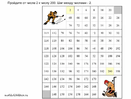 числовой лабиринт для детей