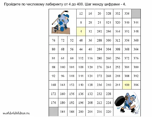 числовой лабиринт