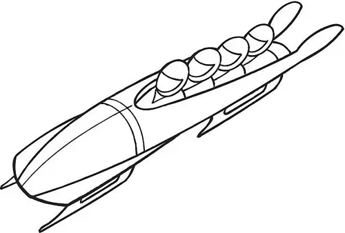 Раскраска бобслей