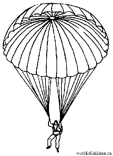 Раскраска парашютный спорт