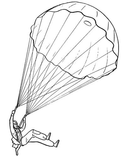 Раскраска парашютист