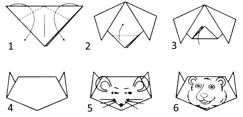 Подготовка детей к школе оригами мышка и медведь