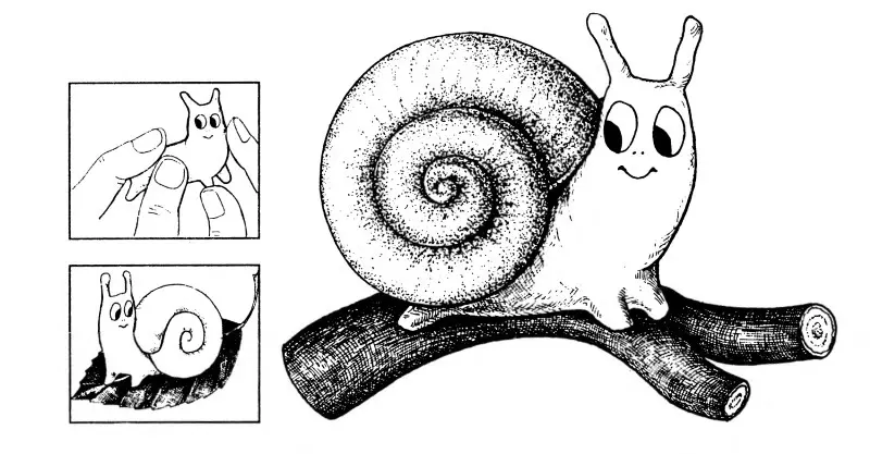 Улитка из ракушек. Улитка