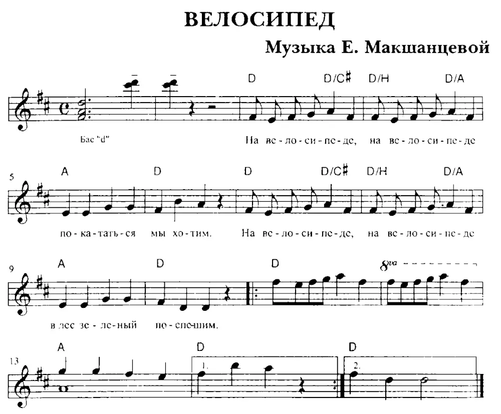 Велосипед. Музыкально-ритмическая композиция для детей 2-3 лет