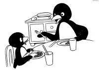 Пингу - Раскраска / Pingu Coloring Pages 