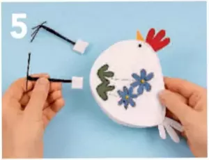 Петух, курица и цыпленок из фетра Поделка на Пасху