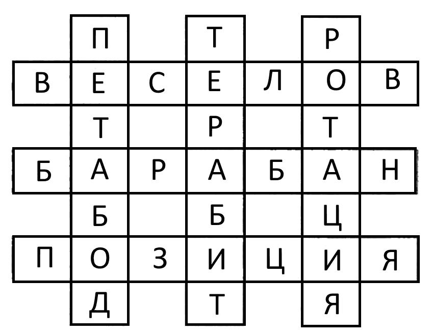 Логическая задача по информатике - составь кроссворд